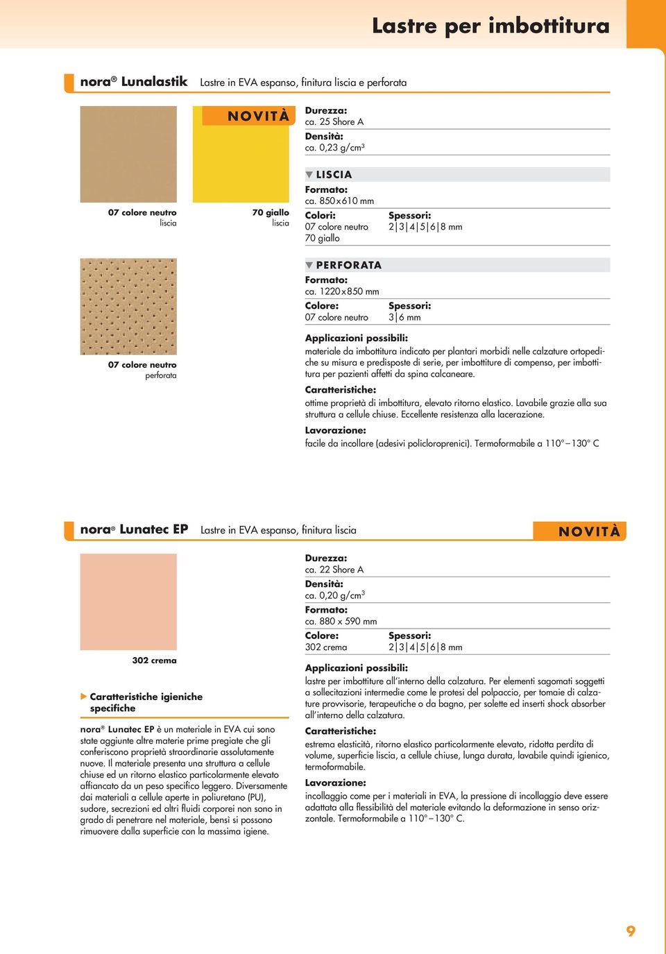 1220x850 mm 07 colore neutro 3 6 mm materiale da imbottitura indicato per plantari morbidi nelle calzature ortopediche su misura e predisposte di serie, per imbottiture di compenso, per imbottitura