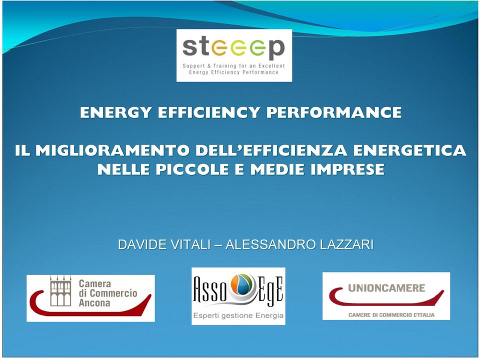 EFFICIENZA ENERGETICA NELLE PICCOLE