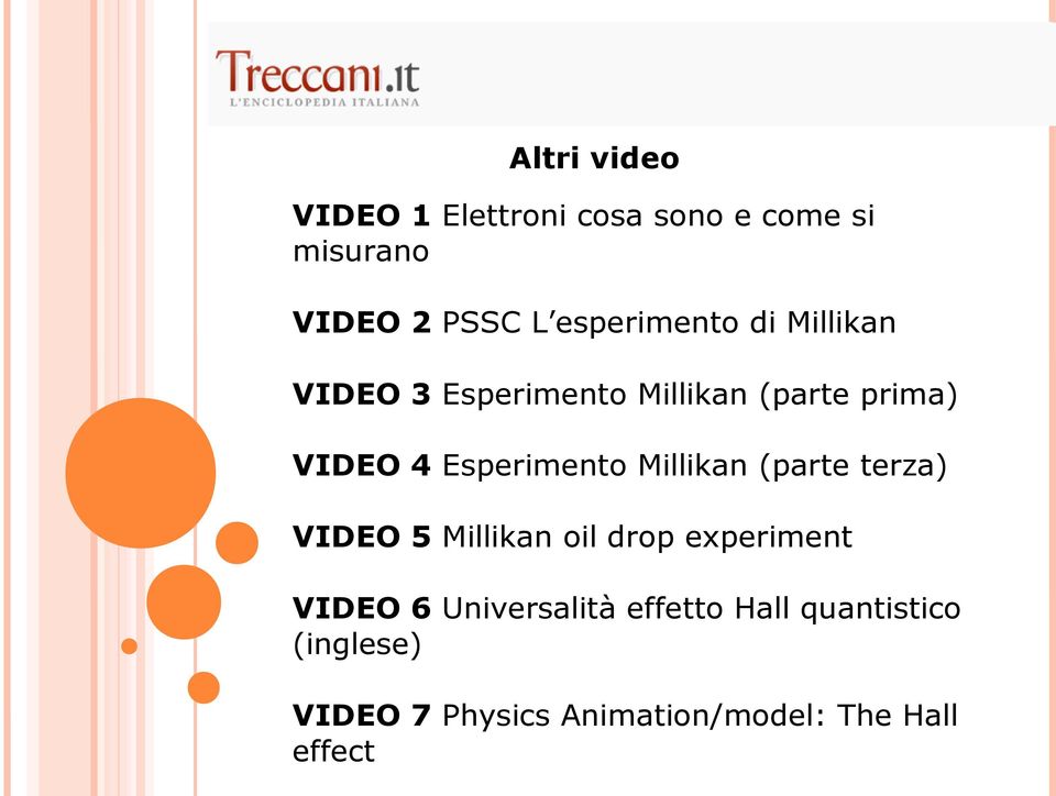 Esperimento Millikan (parte terza) VIDEO 5 Millikan oil drop experiment VIDEO 6