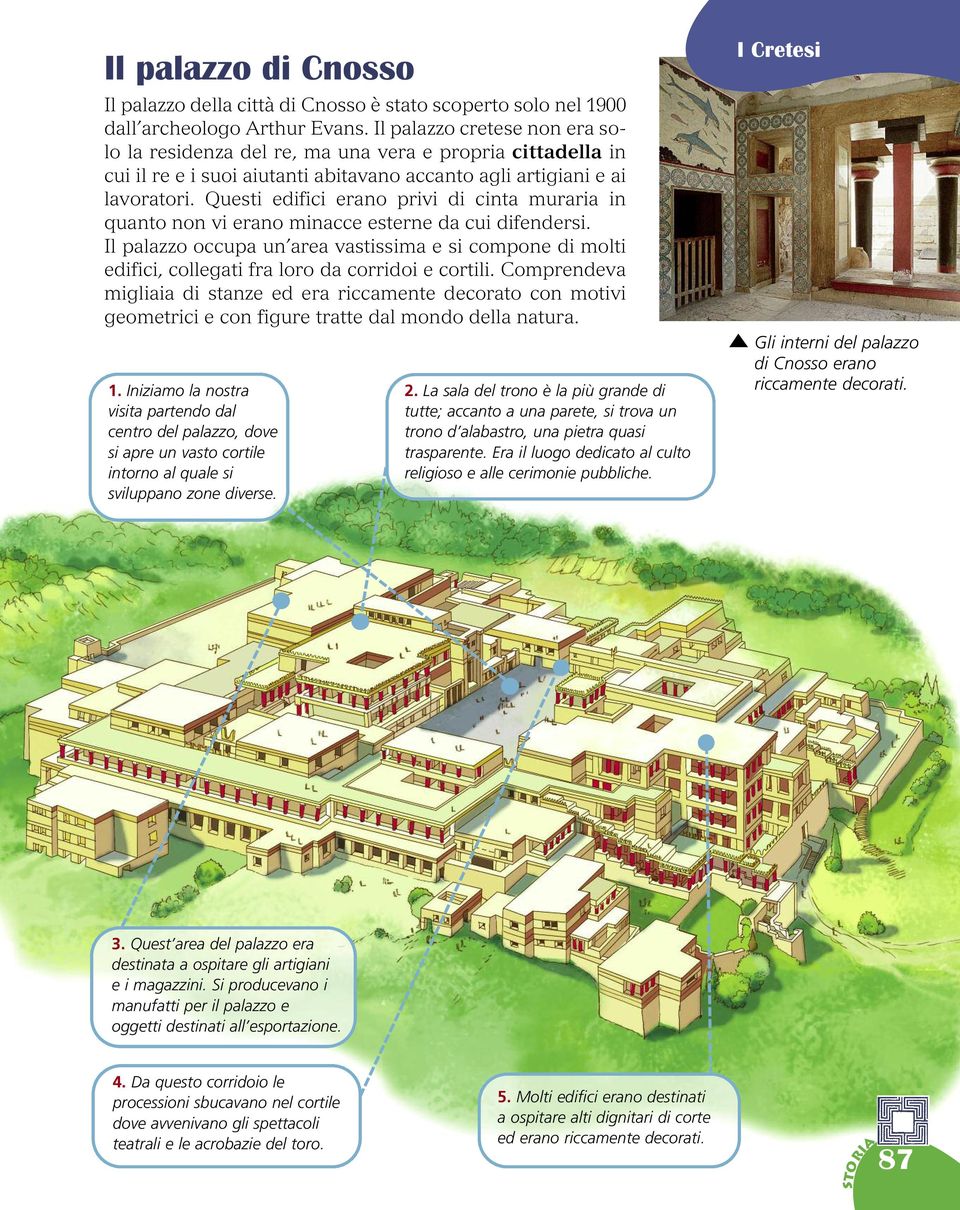 Questi edifici erano privi di cinta muraria in quanto non vi erano minacce esterne da cui difendersi.