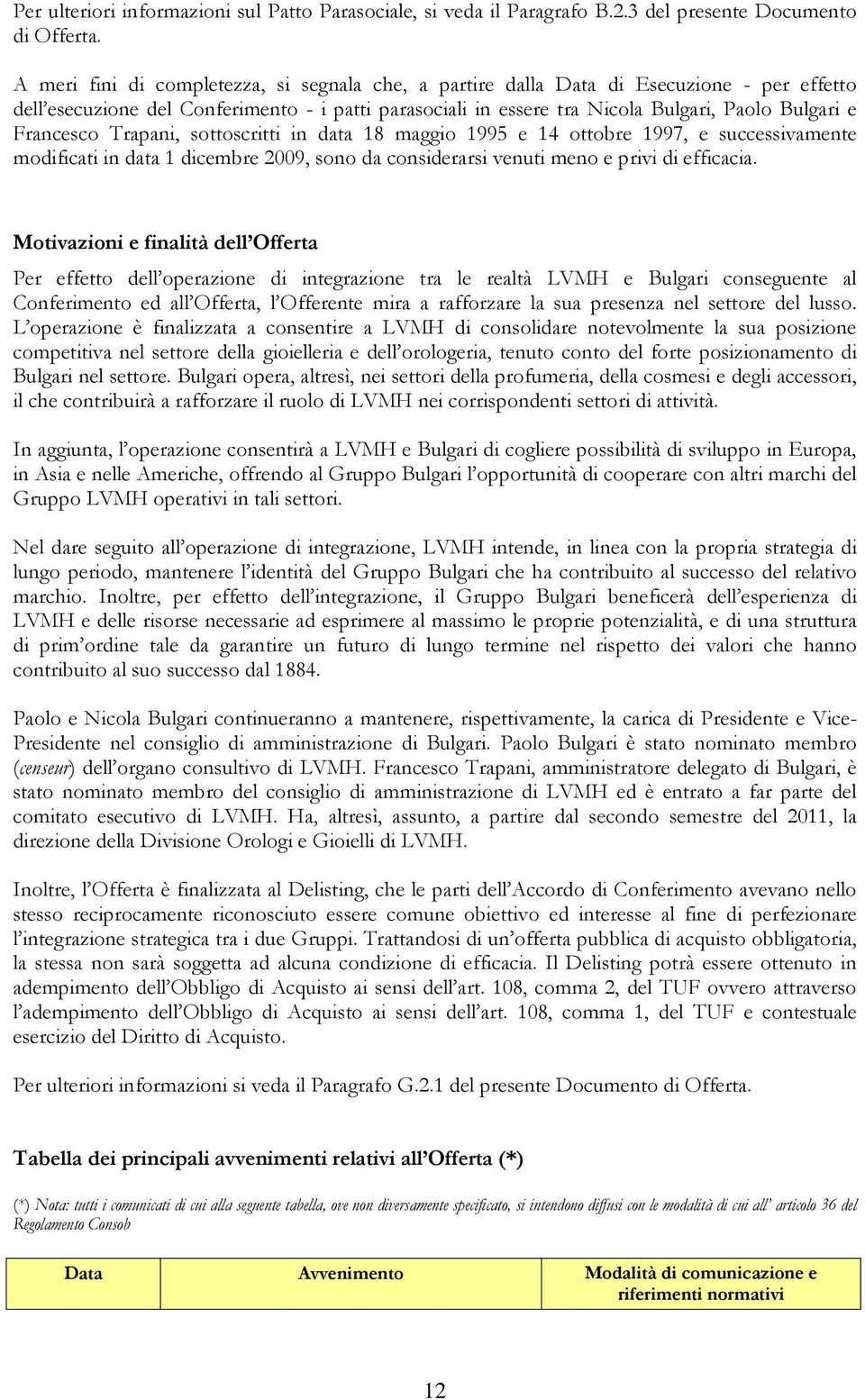Francesco Trapani, sottoscritti in data 18 maggio 1995 e 14 ottobre 1997, e successivamente modificati in data 1 dicembre 2009, sono da considerarsi venuti meno e privi di efficacia.