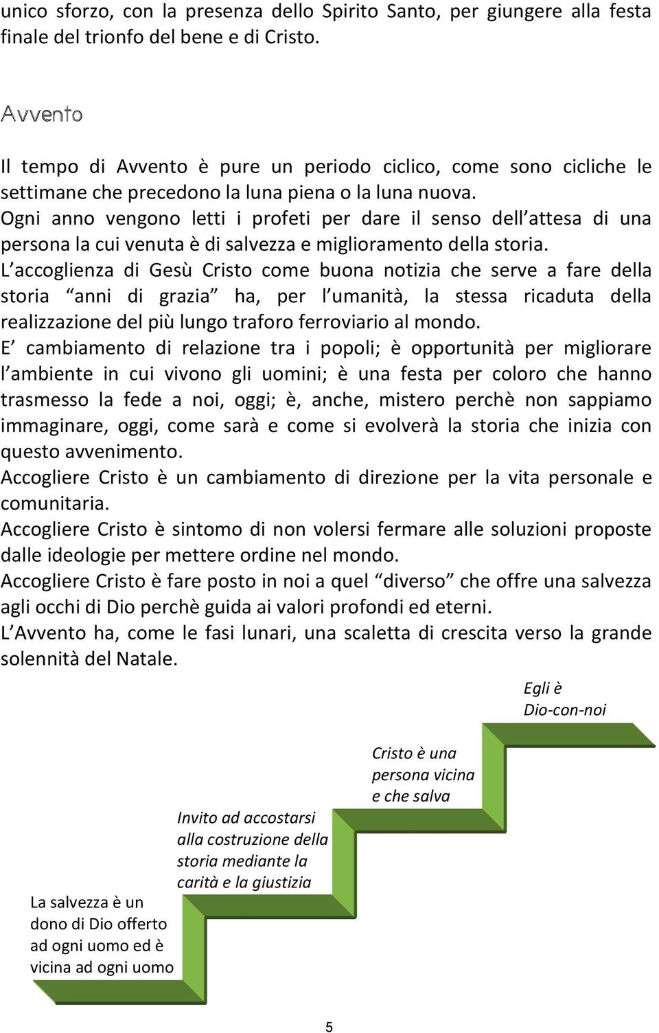 Ogni anno vengono letti i profeti per dare il senso dell attesa di una persona la cui venuta è di salvezza e miglioramento della storia.