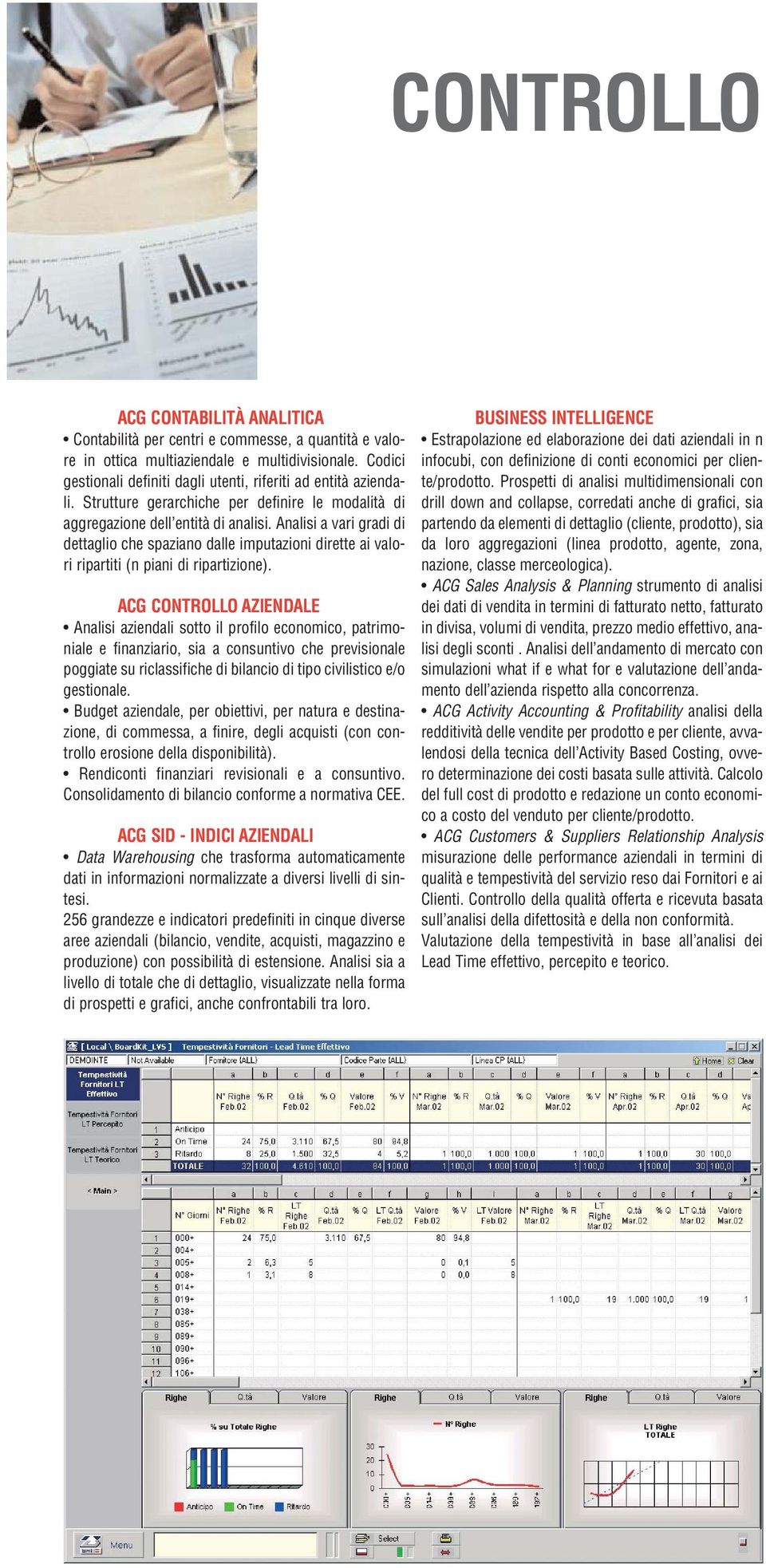 Analisi a vari gradi di dettaglio che spaziano dalle imputazioni dirette ai valori ripartiti (n piani di ripartizione).