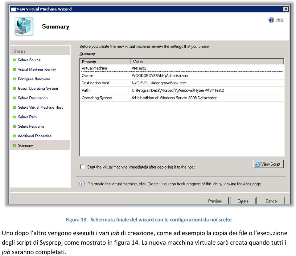 copia dei file o l esecuzione degli script di Sysprep, come mostrato in figura