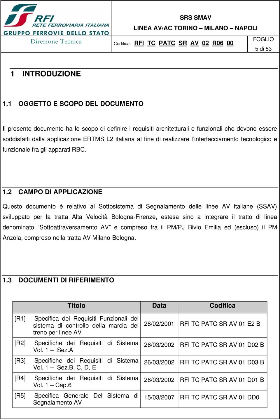 realizzare l interfacciamento tecnologico e funzionale fra gli apparati RBC. 1.