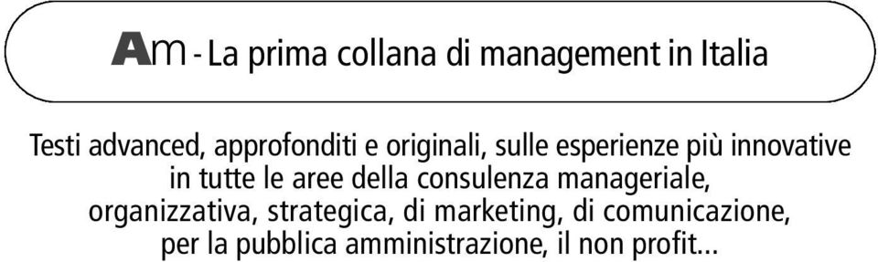 le aree della consulenza manageriale, organizzativa, strategica, di