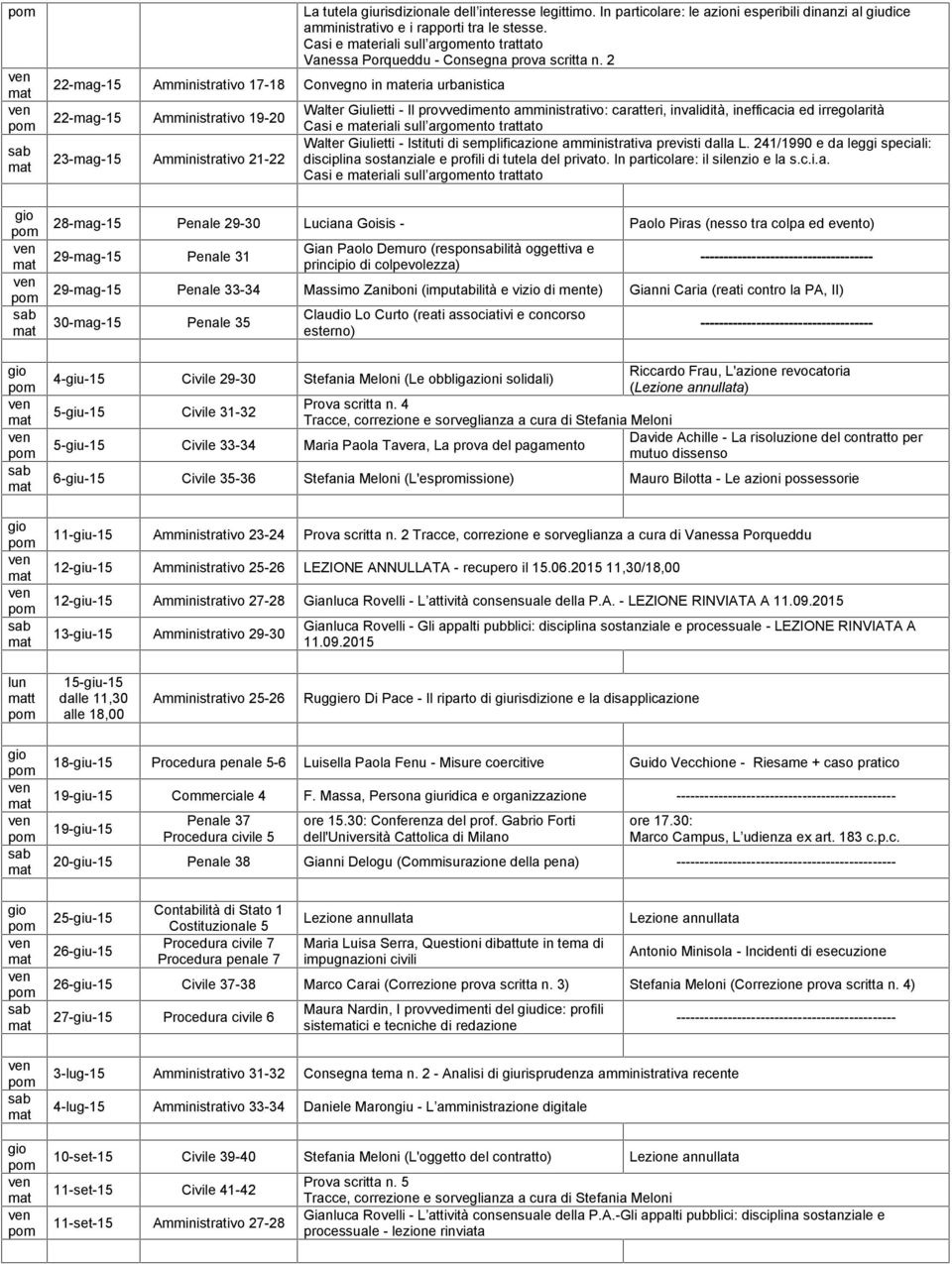 2 22-mag-15 Amministrativo 17-18 Convegno in eria urbanistica 22-mag-15 Amministrativo 19-20 Walter Giulietti - Il provvedimento amministrativo: caratteri, invalidità, inefficacia ed irregolarità