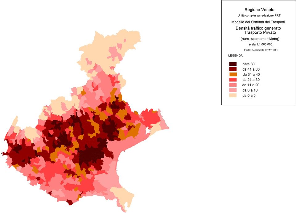 000 Fonte: Censimento ISTAT 1991 LEGENDA oltre