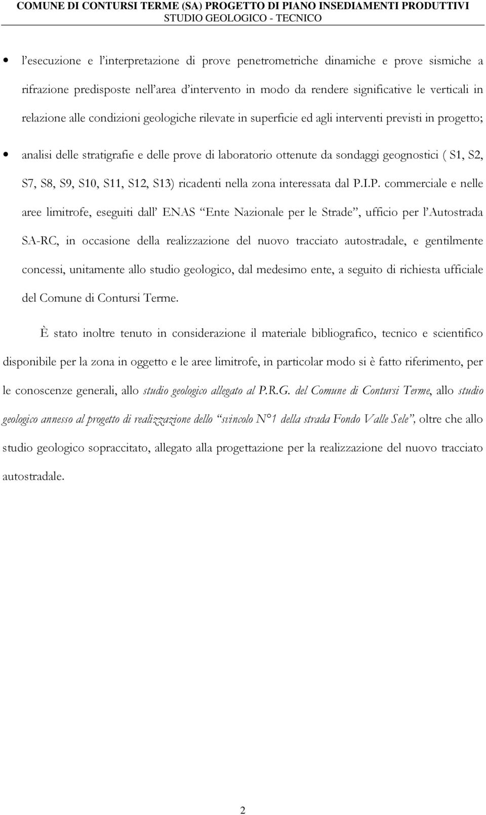 S10, S11, S12, S13) ricadenti nella zona interessata dal P.