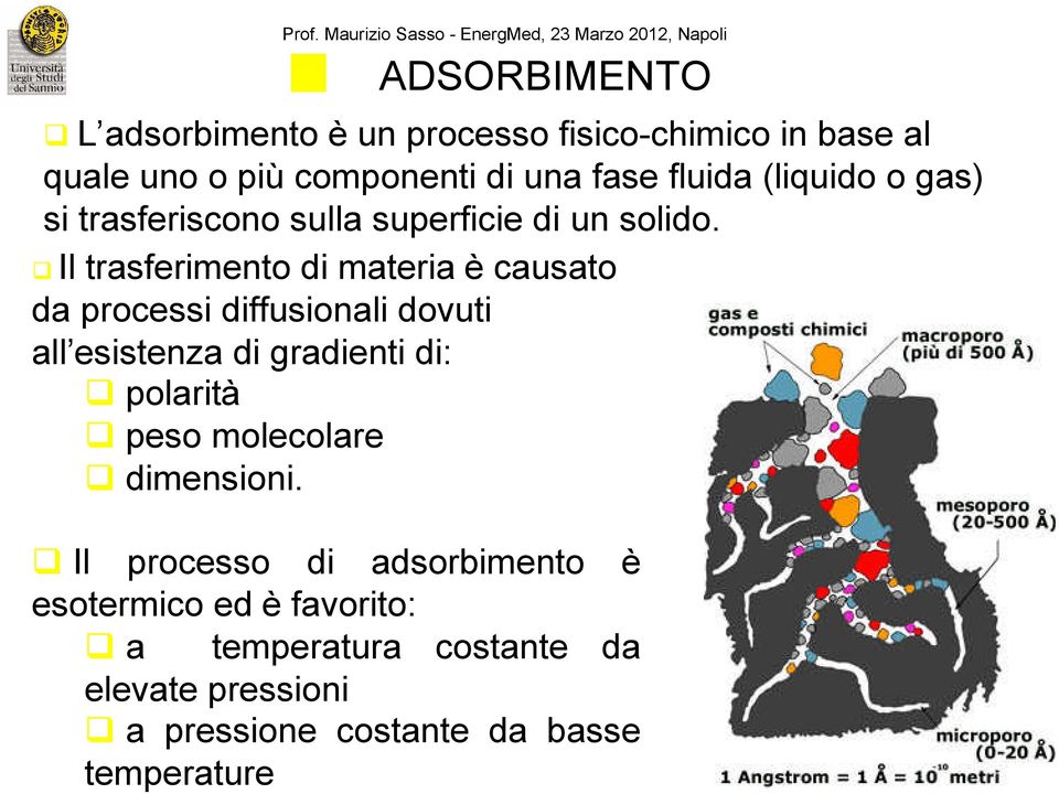 Il trasferimento di materia è causato da processi diffusionali dovuti all esistenza di gradienti di: polarità peso molecolare