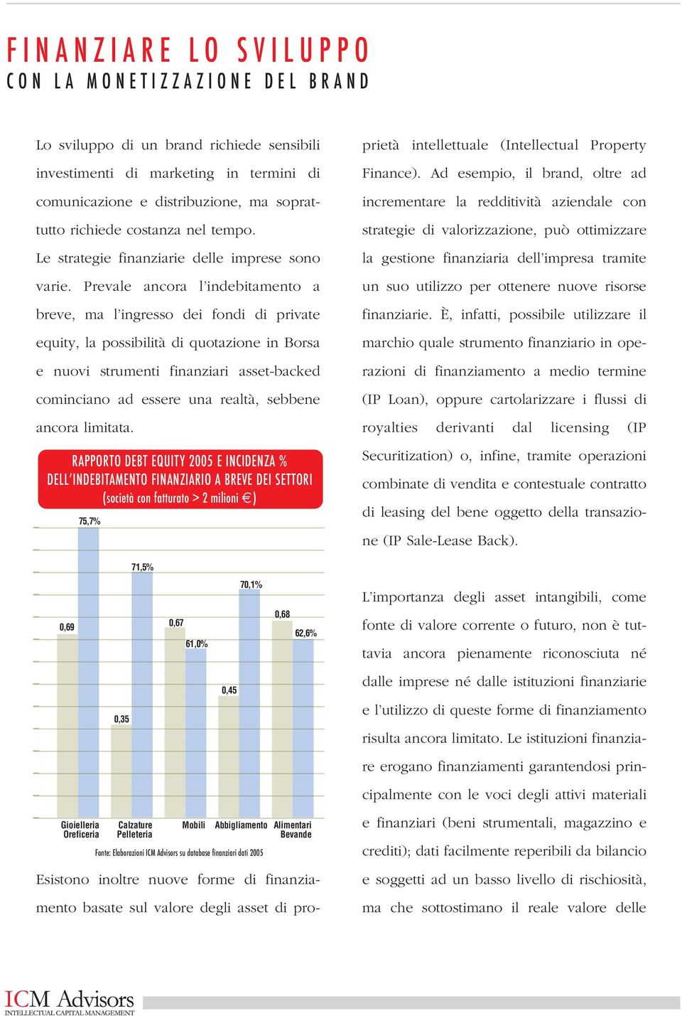 Prevale ancora l indebitamento a breve, ma l ingresso dei fondi di private equity, la possibilità di quotazione in Borsa e nuovi strumenti finanziari asset-backed cominciano ad essere una realtà,