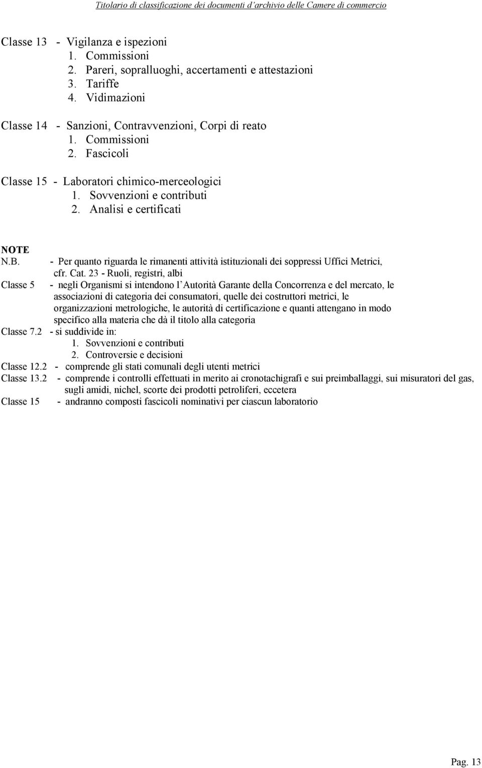 23 - Ruoli, registri, albi - negli Organismi si intendono l Autorità Garante della Concorrenza e del mercato, le associazioni di categoria dei consumatori, quelle dei costruttori metrici, le