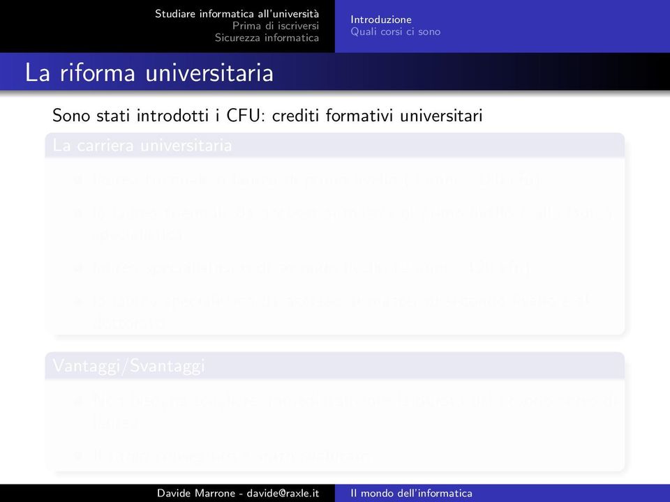 laurea specialistica laurea specialistica o di secondo livello (2 anni - 120 cfu) la laurea specialistica da accesso ai master di secondo