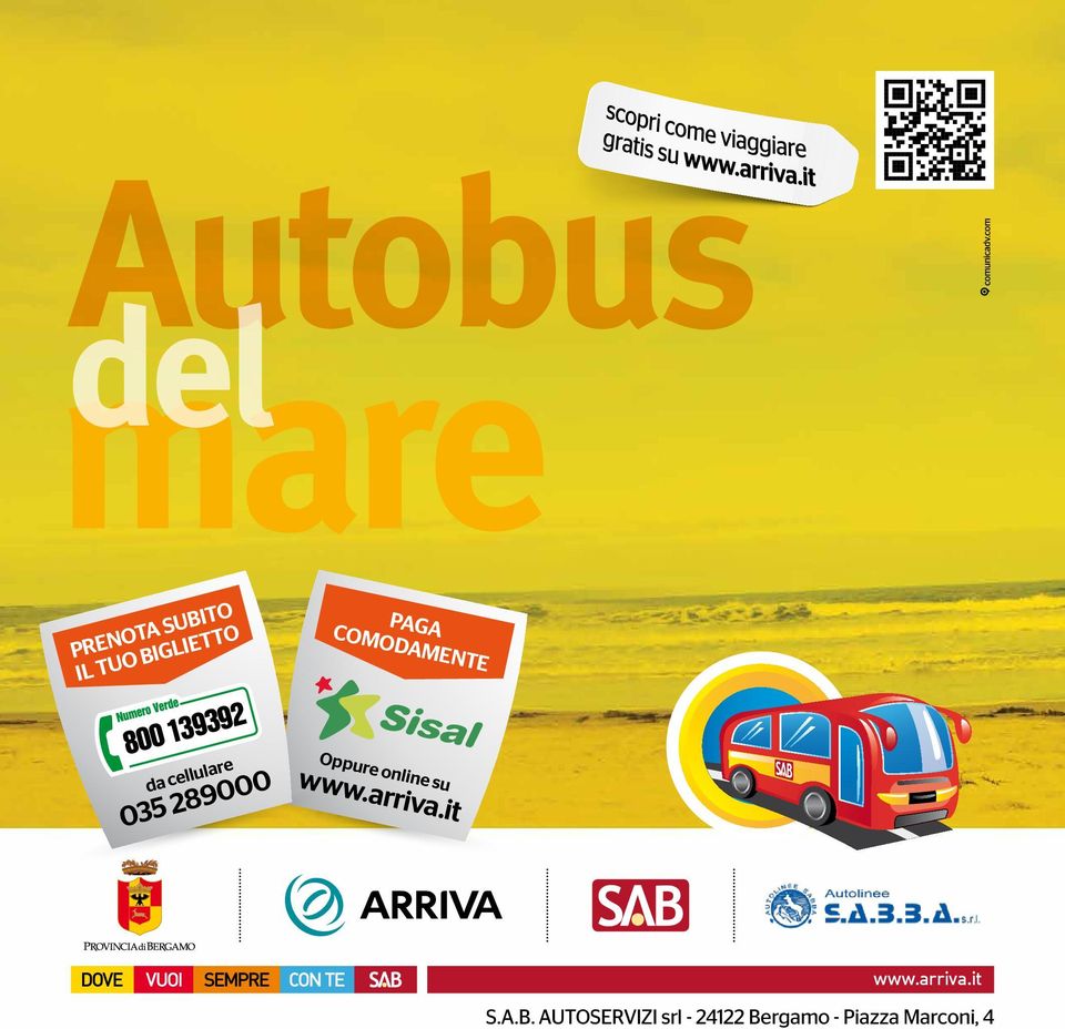 online su www.arriva.it www.arriva.it S.A.B.