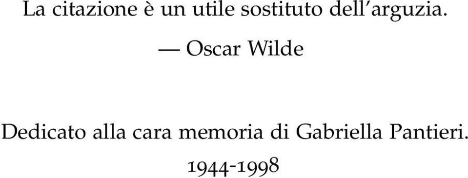 Oscar Wilde Dedicato alla