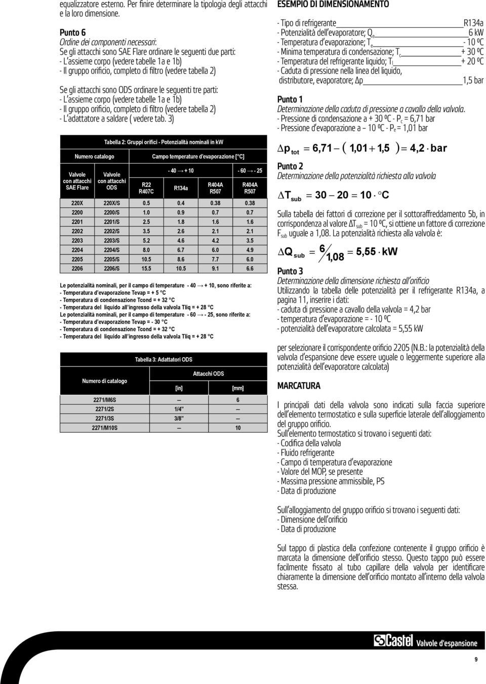 tabella 2) Se gli attacchi sono ODS ordinare le seguenti tre parti: - L assieme corpo (vedere tabelle 1a e 1b) - Il gruppo orifi cio, completo di fi ltro (vedere tabella 2) - L adattatore a saldare (