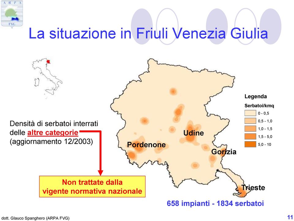 Udine Gorizia 0,5-1,0 1,0-1,5 1,5-5,0 5,0-10 Non trattate dalla vigente