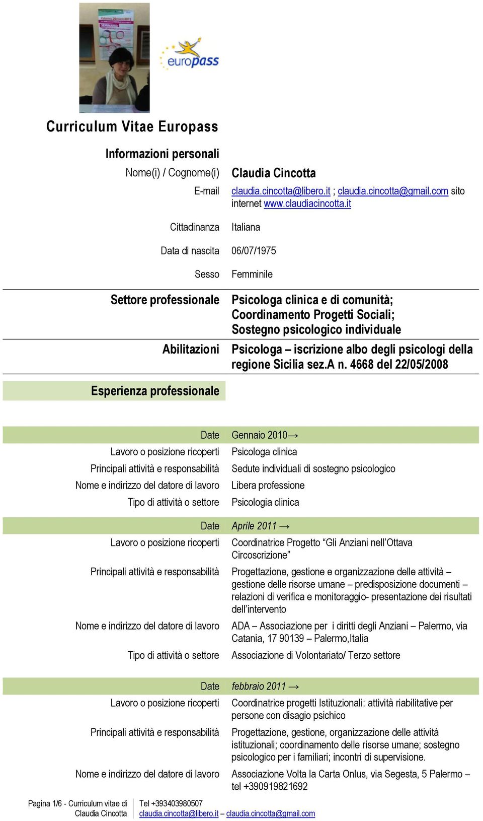 iscrizione albo degli psicologi della regione Sicilia sez.a n.