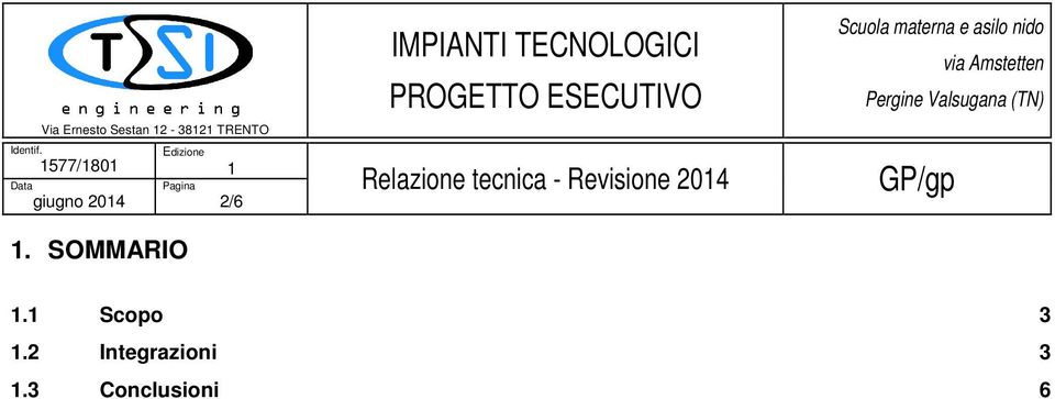 tecnica - Revisione 204. SOMMARIO.