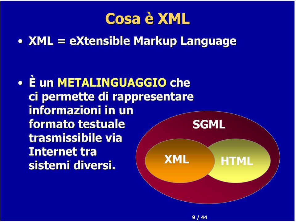 informazioni in un formato testuale SGML