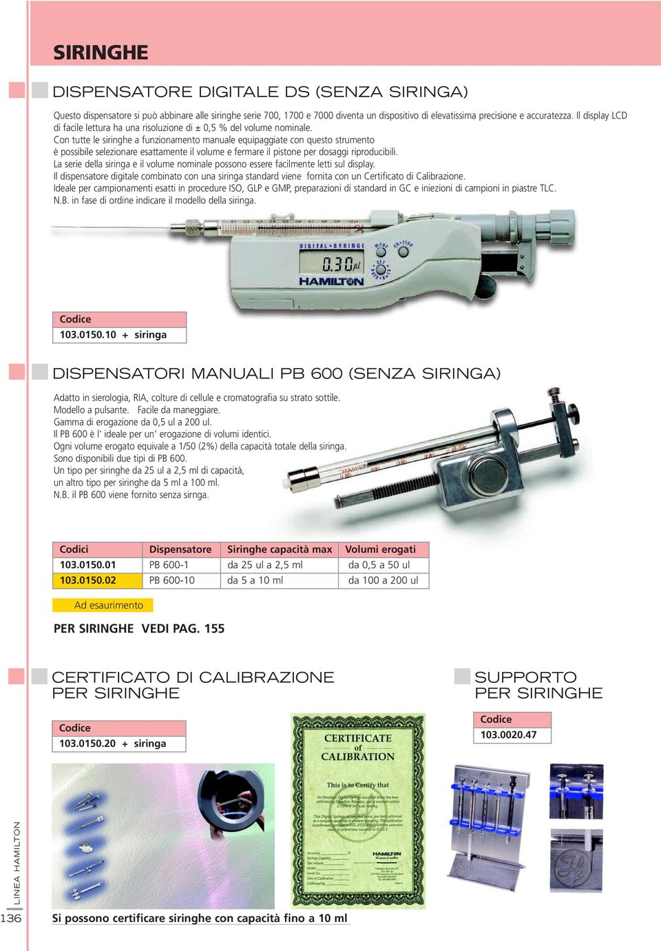 Con tutte le siringhe a funzionamento manuale equipaggiate con questo strumento è possibile selezionare esattamente il volume e fermare il pistone per dosaggi riproducibili.