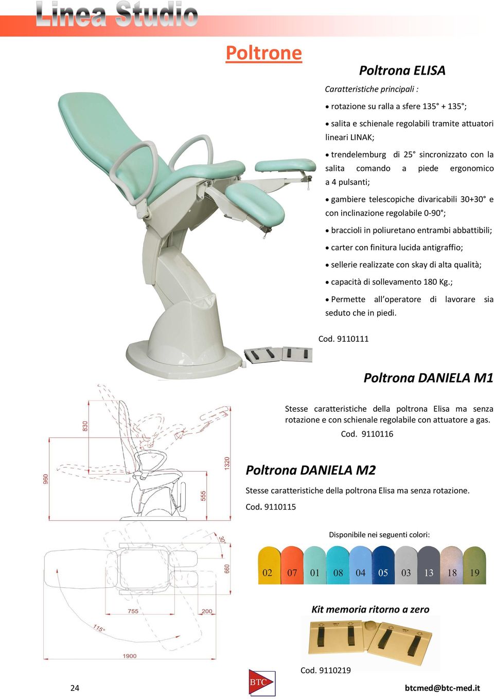 antigraffio; sellerie realizzate con skay di alta qualità; capacità di sollevamento 180 Kg.; Permette all operatore di lavorare sia seduto che in piedi. Cod.