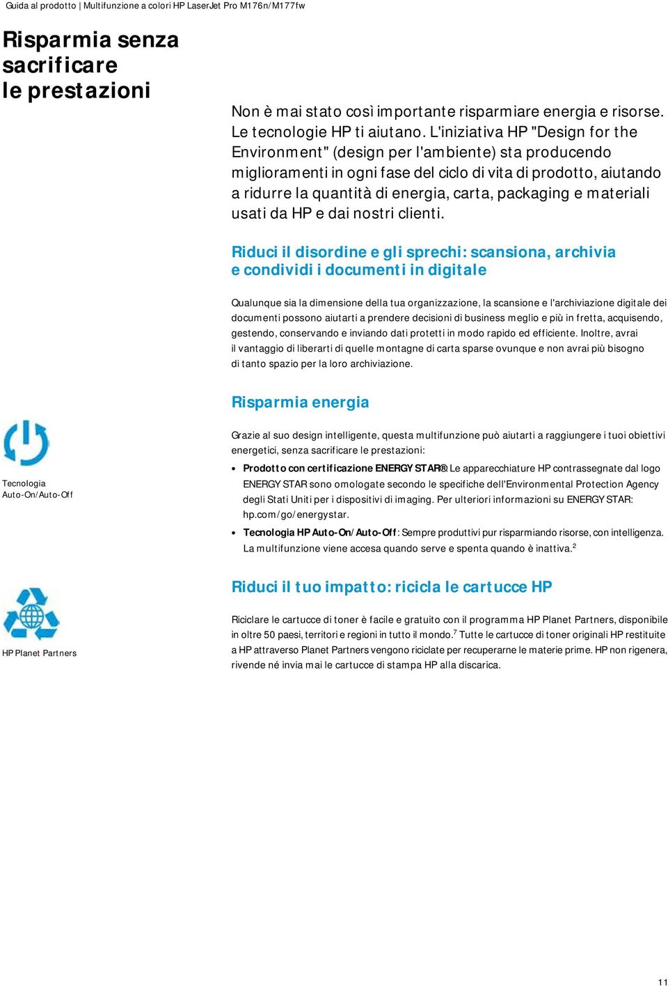 packaging e materiali usati da HP e dai nostri clienti.