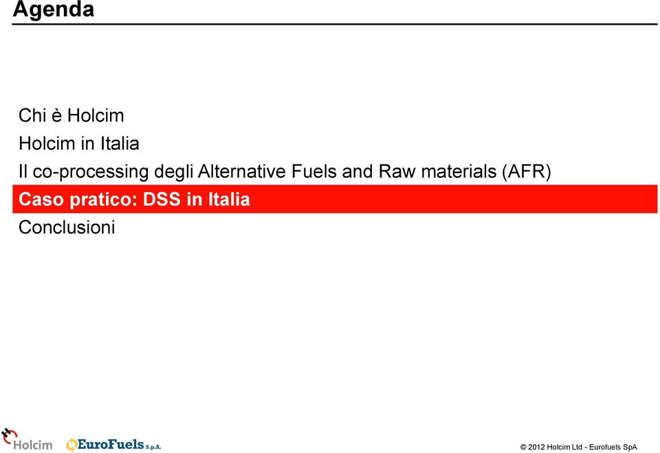 Alternative Fuels and Raw materials