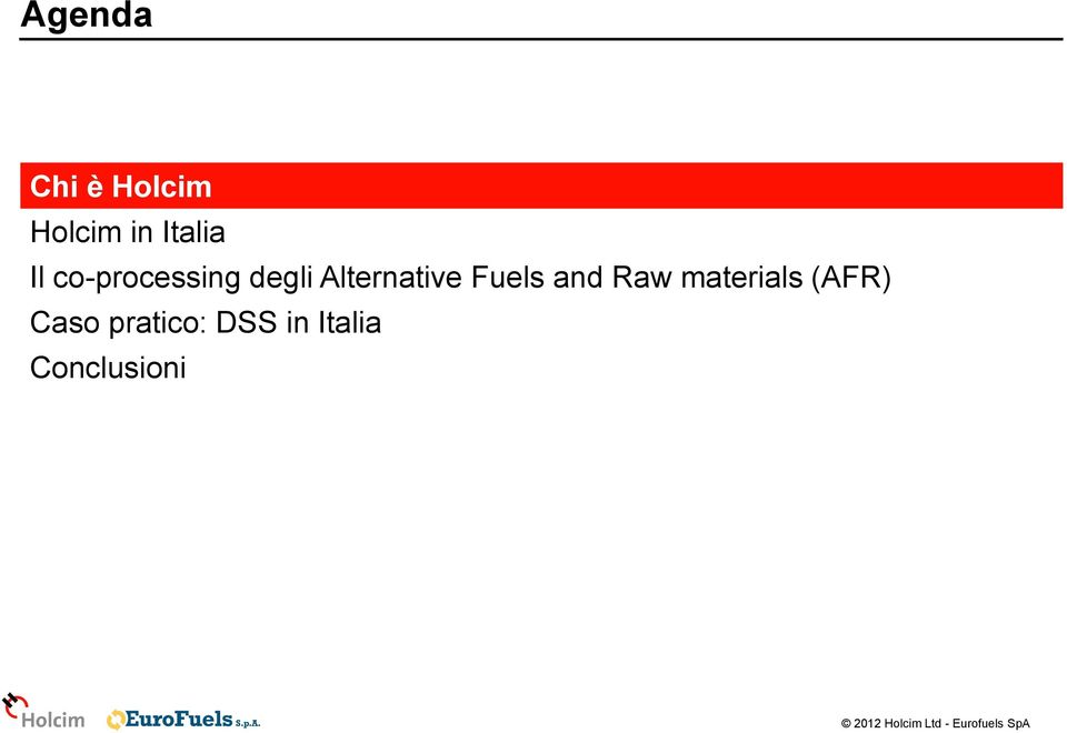 Alternative Fuels and Raw materials