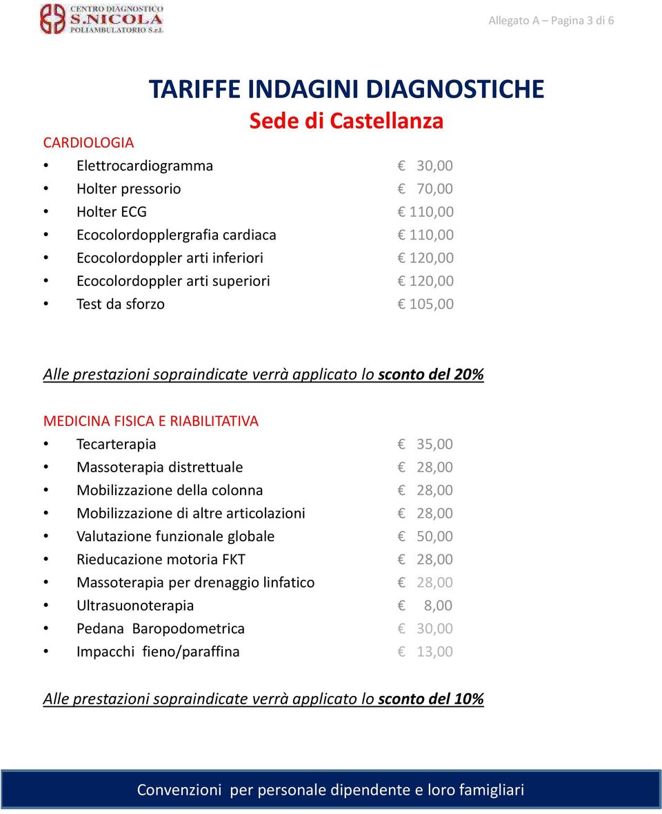 35,00 Massoterapia distrettuale 28,00 Mobilizzazione della colonna 28,00 Mobilizzazione di altre articolazioni 28,00 Valutazione funzionale globale 50,00 Rieducazione motoria FKT 28,00