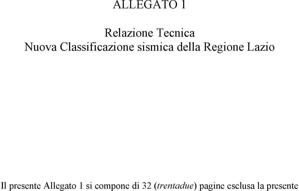 Lazio Il presente Allegato 1 si compone