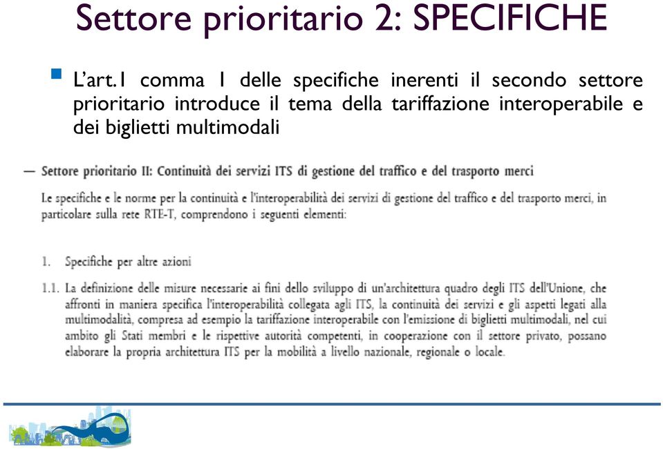 settore prioritario introduce il tema della