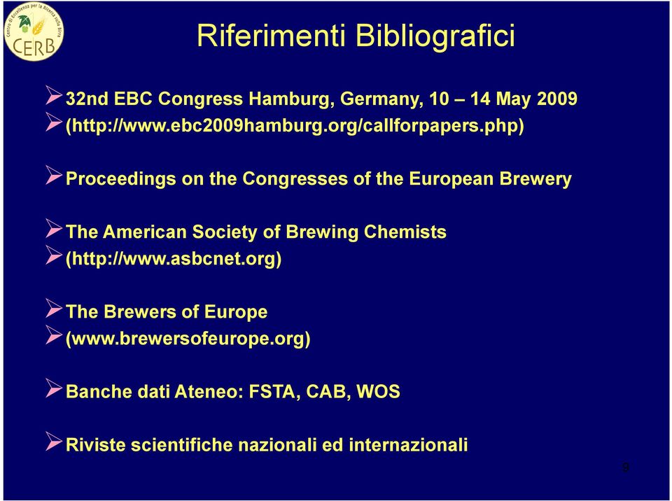 php) Proceedings on the Congresses of the European Brewery The American Society of Brewing