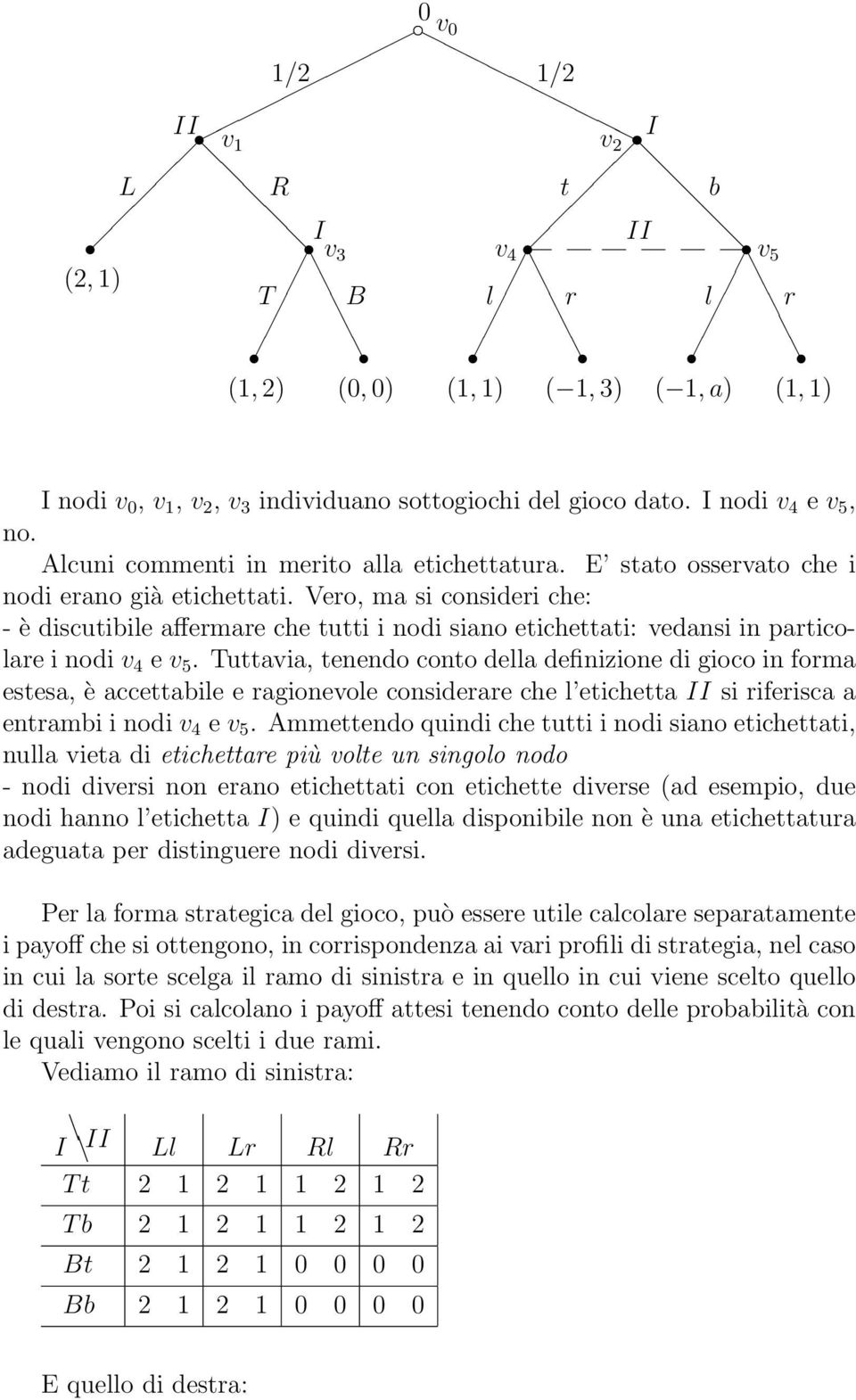 Vero, ma si consideri che: - è discutibile affermare che tutti i nodi siano etichettati: vedansi in particolare i nodi v 4 e v 5.