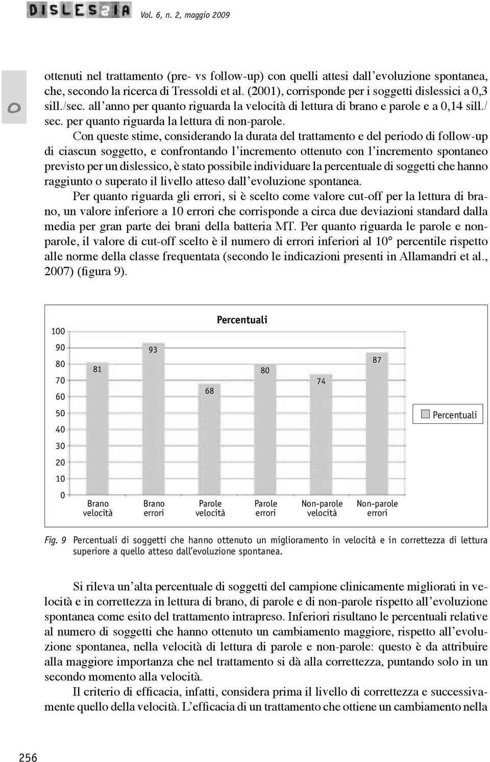 Cn queste stime, cnsiderand la durata del trattament e del perid di fllw-up di ciascun sggett, e cnfrntand l increment ttenut cn l increment spntane previst per un dislessic, è stat pssibile