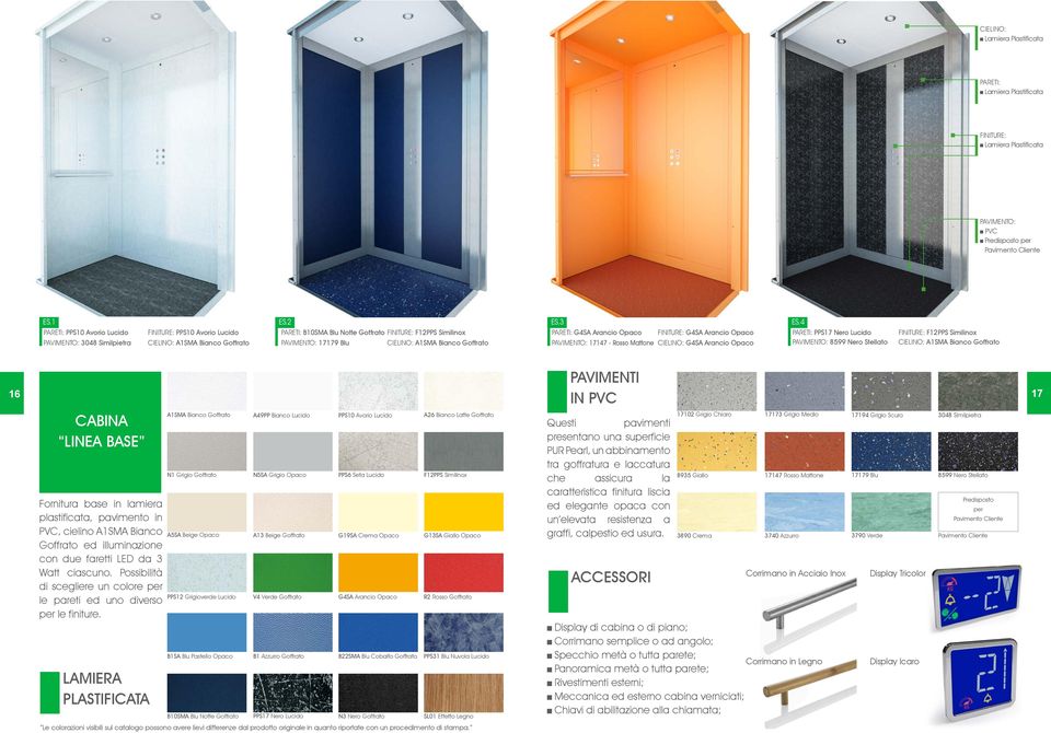 2 PARETI: BSMA Blu Notte Goffrato FINITURE: F12PPS Similino PAVIMENTO: 17179 Blu CIELINO: A1SMA Bianco Goffrato ES.