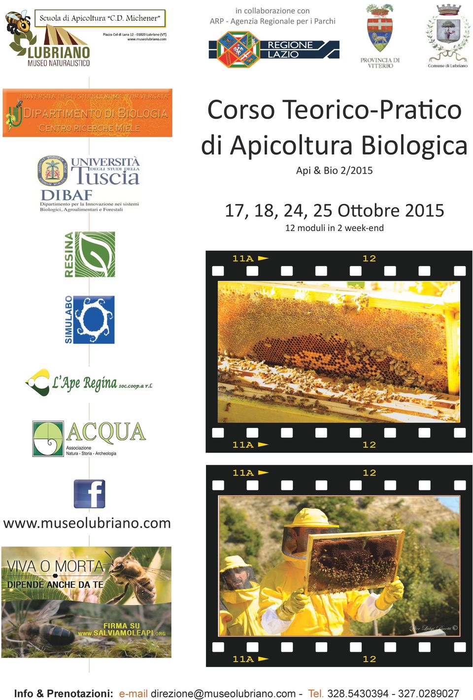 25 Ottobre 2015 12 moduli in 2 week-end www.museolubriano.