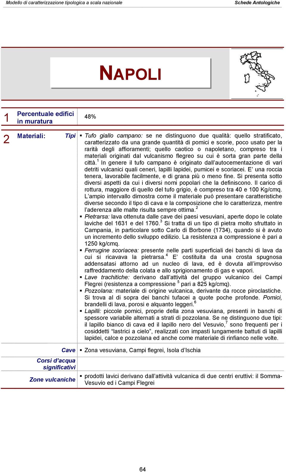 1 In genere il tufo campano è originato dall autocementazione di vari detriti vulcanici quali ceneri, lapilli lapidei, pumicei e scoriacei.