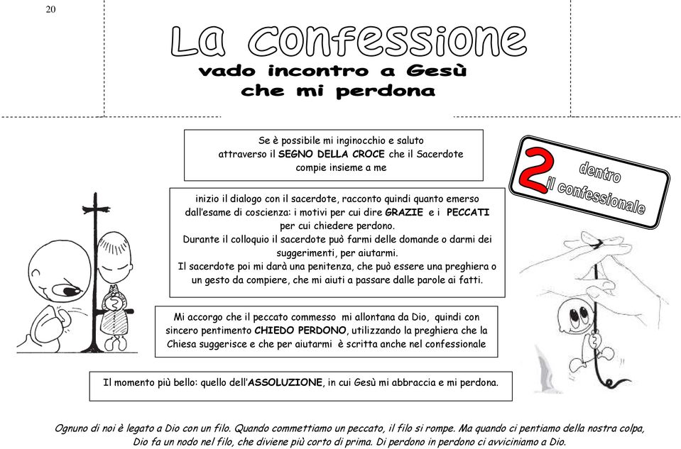 Il sacerdote poi mi darà una penitenza, che può essere una preghiera o un gesto da compiere, che mi aiuti a passare dalle parole ai fatti.