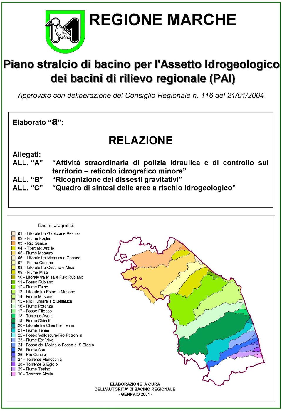 sul territorio reticolo idrografico minore ALL.