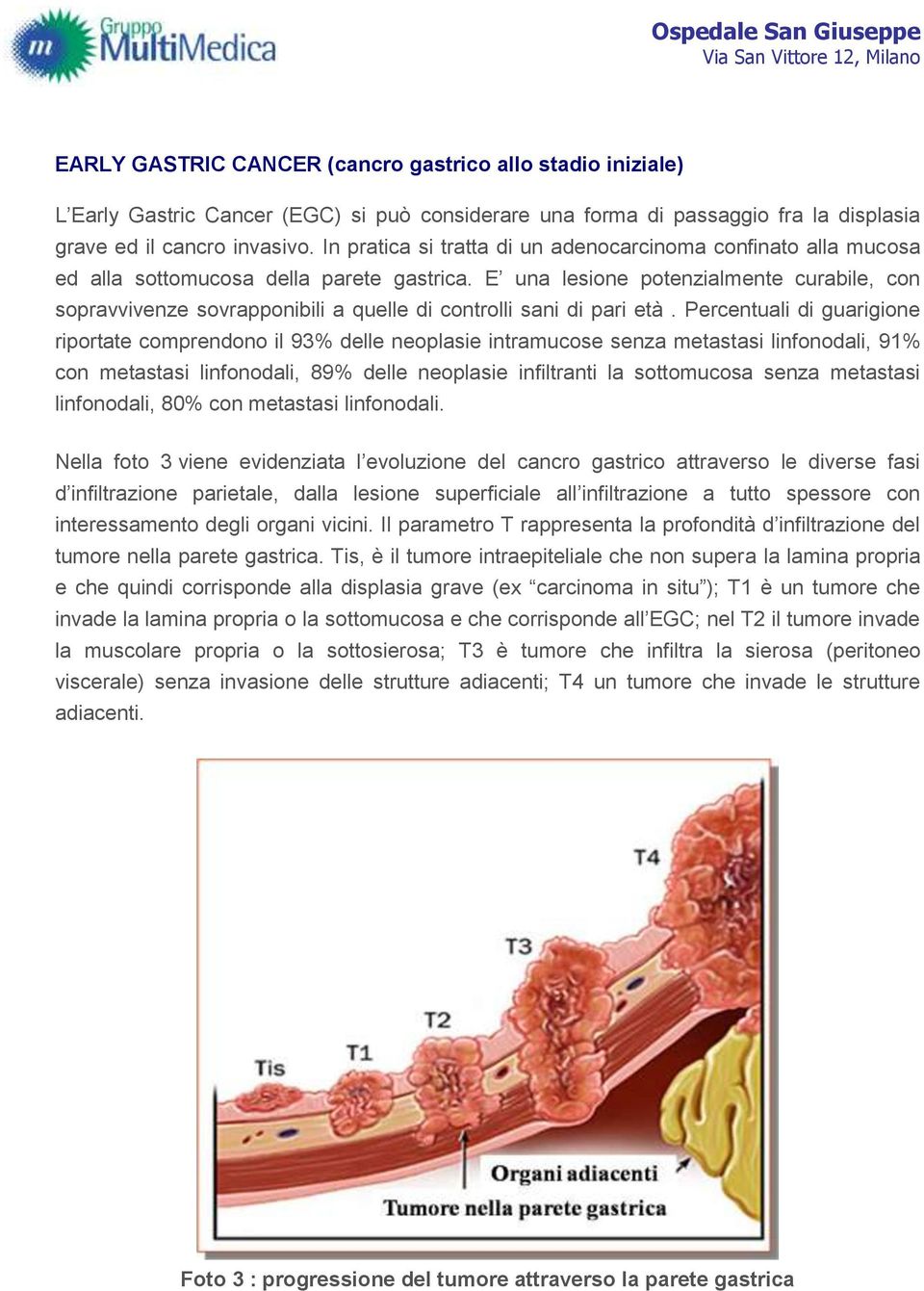 E una lesione potenzialmente curabile, con sopravvivenze sovrapponibili a quelle di controlli sani di pari età.