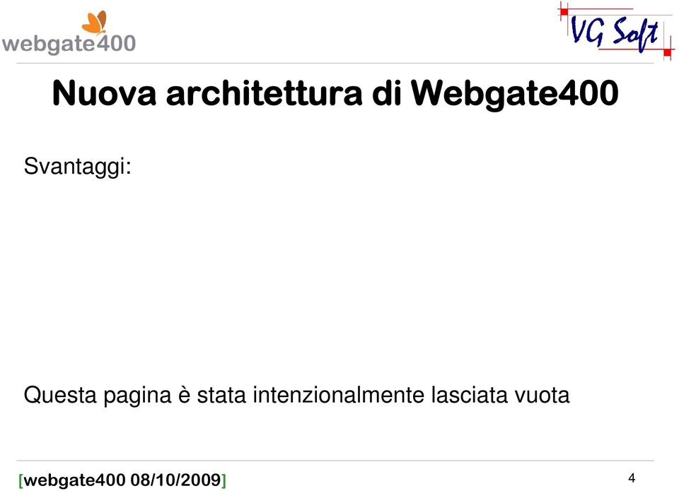 Webgate400 Questa pagina è