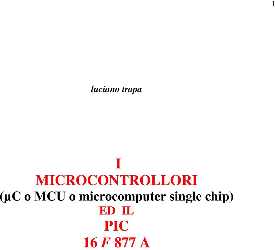 MCU o microcomputer