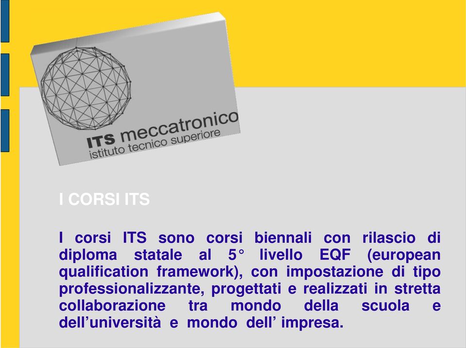 impostazione di tipo professionalizzante, progettati e realizzati in