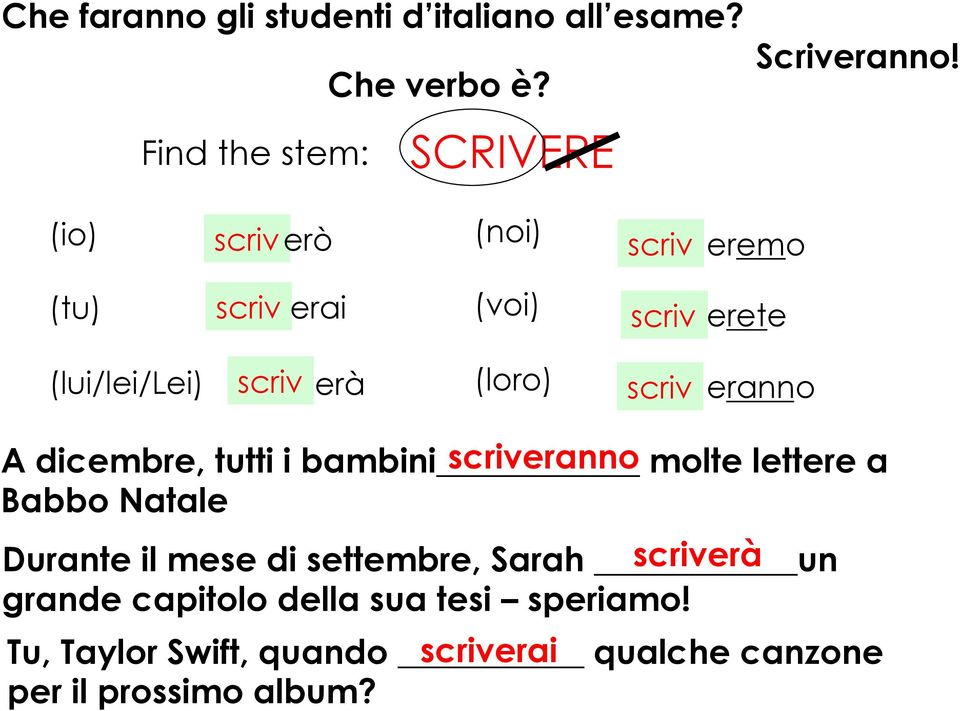 eranno A dicembre, tutti i bambini scriveranno molte lettere a Babbo Natale Durante il mese di settembre,