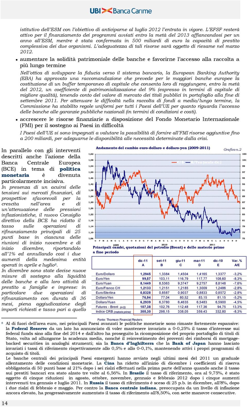 complessiva dei due organismi. L adeguatezza di tali risorse sarà oggetto di riesame nel marzo 2012.