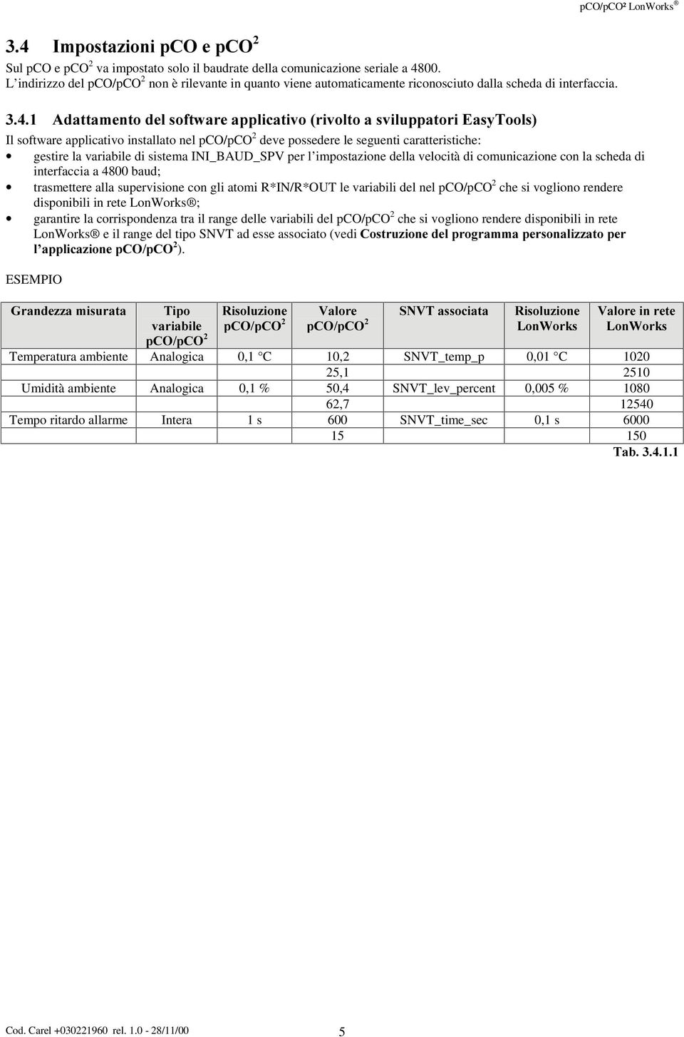 $GDWWDPHQWRGHOVRIWZDUHDSSOLFDWLYRULYROWRDVYLOXSSDWRUL(DV\7RROV Il software applicativo installato nel pco/pco 2 deve possedere le seguenti caratteristiche: gestire la variabile di sistema