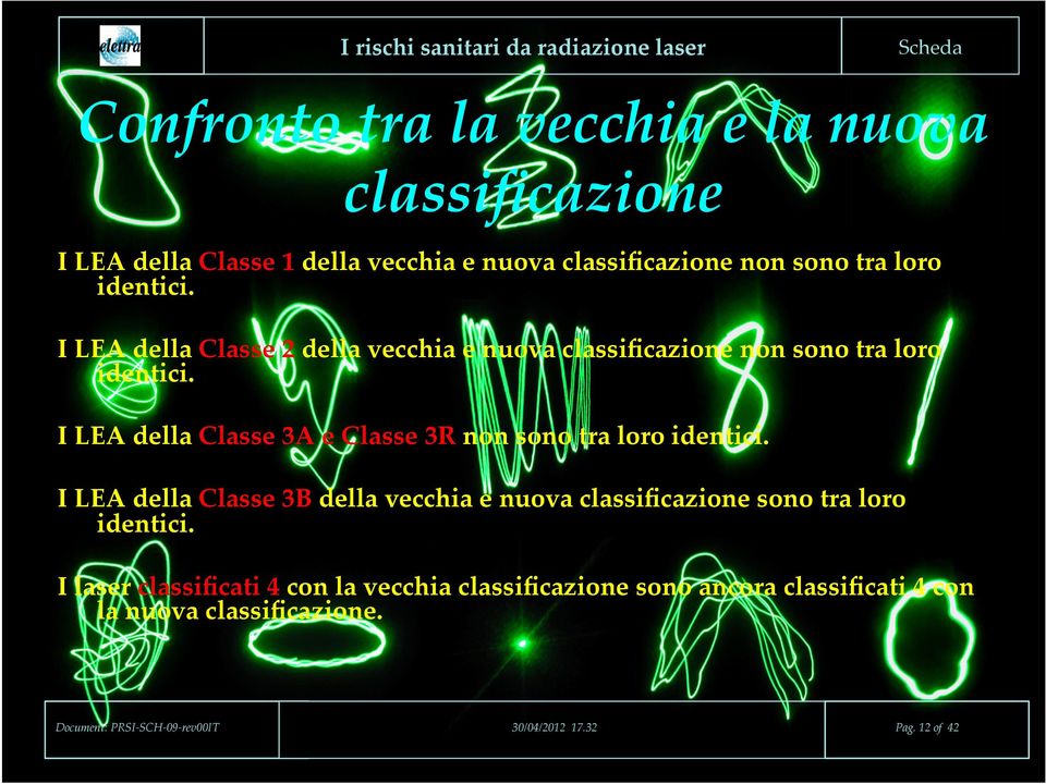 I LEA della Classe 3A e Classe 3R non sono tra loro identici. I LEA della Classe 3B della vecchia e nuova classiﬁcazione sono tra loro identici.