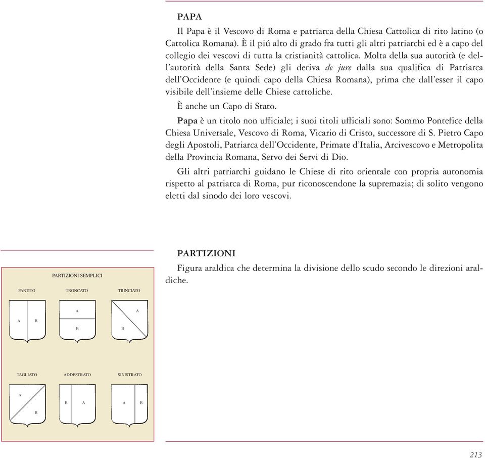 Molta della sua autorità (e dell autorità della Santa Sede) gli deriva de jure dalla sua qualifica di Patriarca dell Occidente (e quindi capo della Chiesa Romana), prima che dall esser il capo