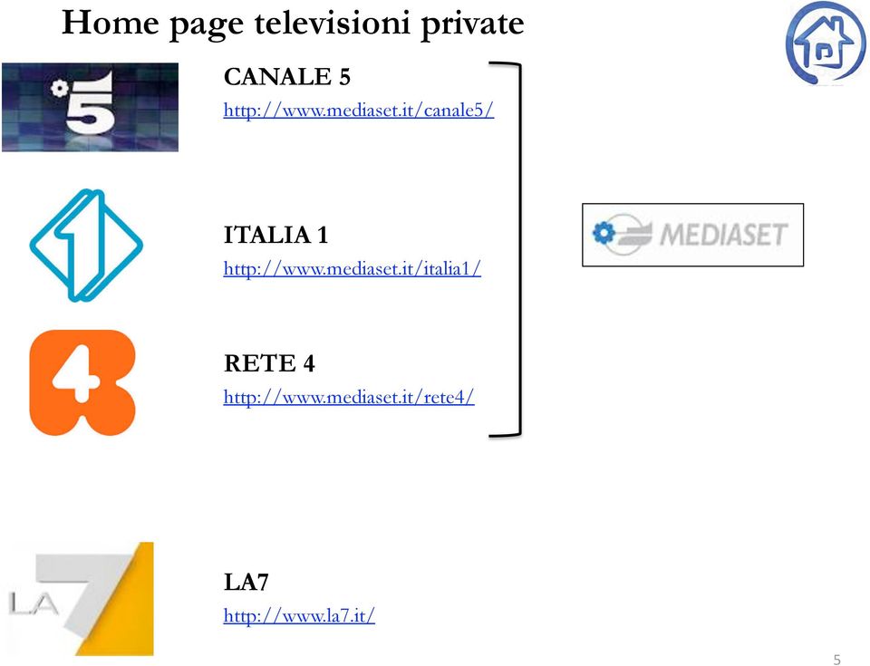 it/canale5/ ITALIA 1 it/italia1/ RETE 4